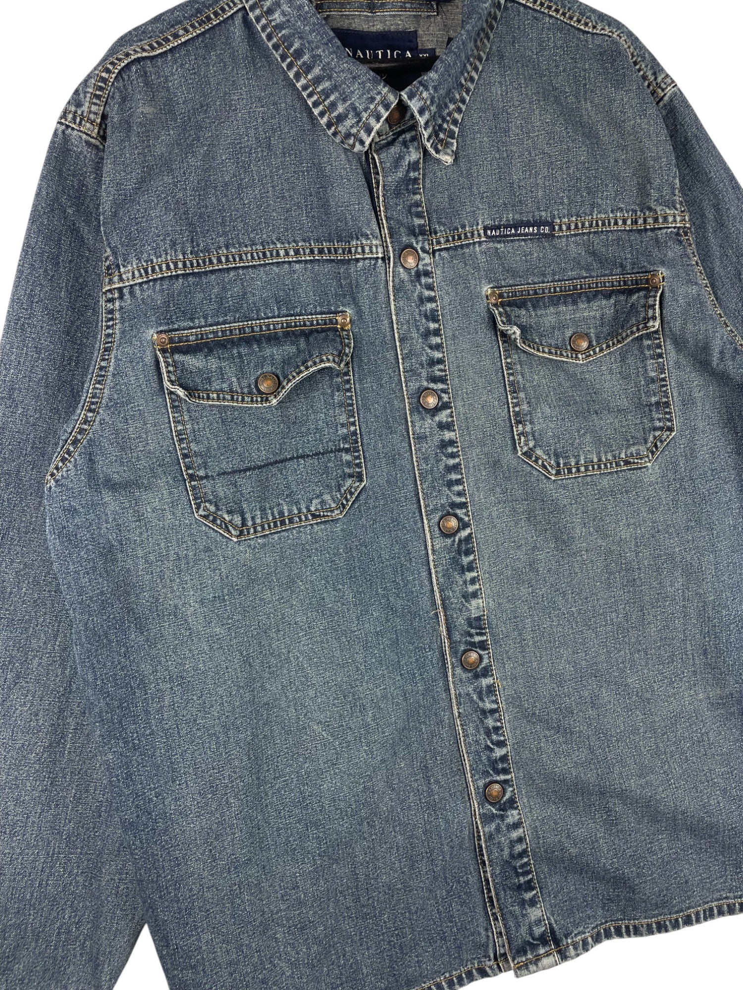 2000s Nautica Denim Button Up Shirt