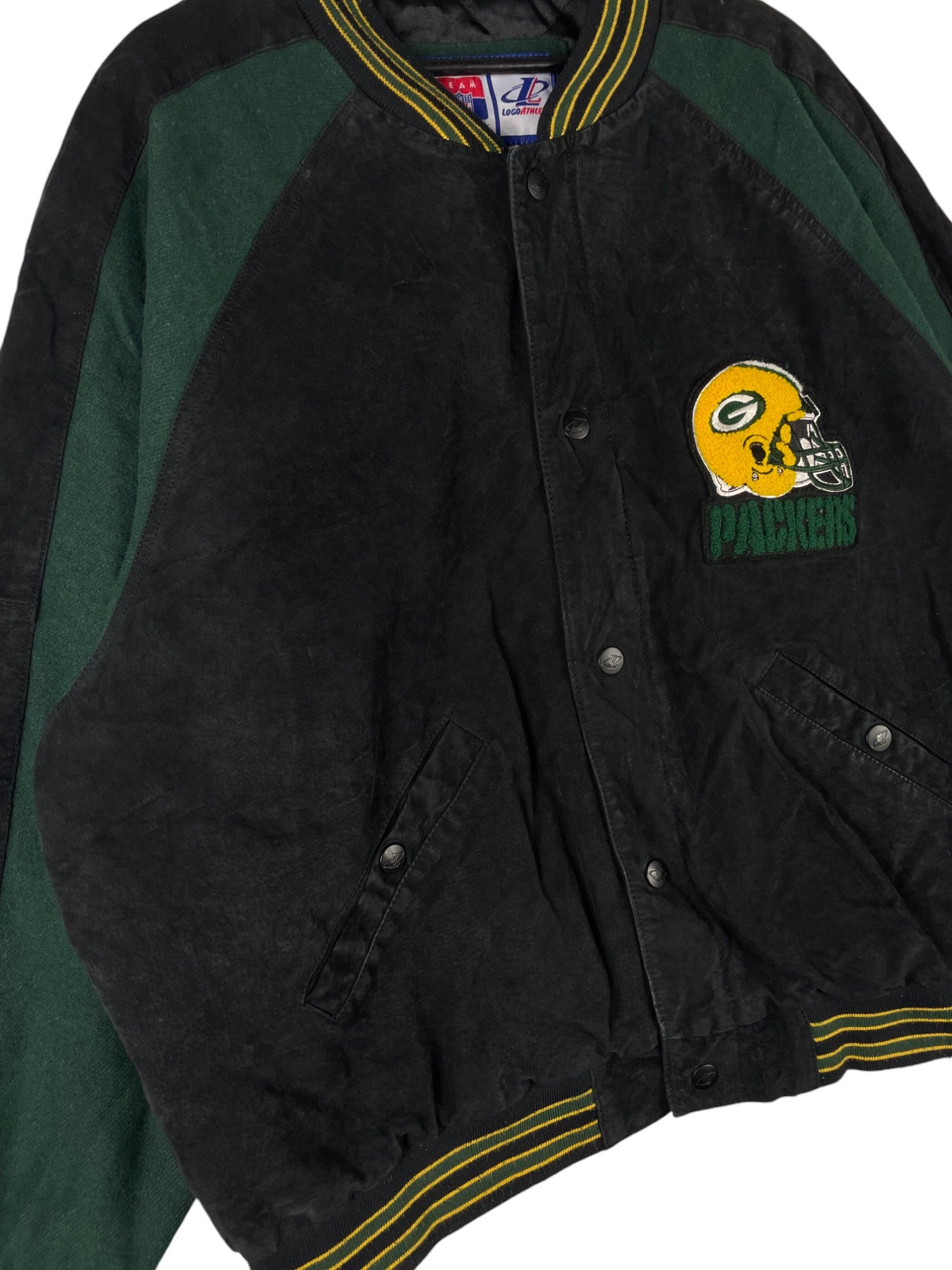 1990s Logo Athletic Packers Varsity Jacket