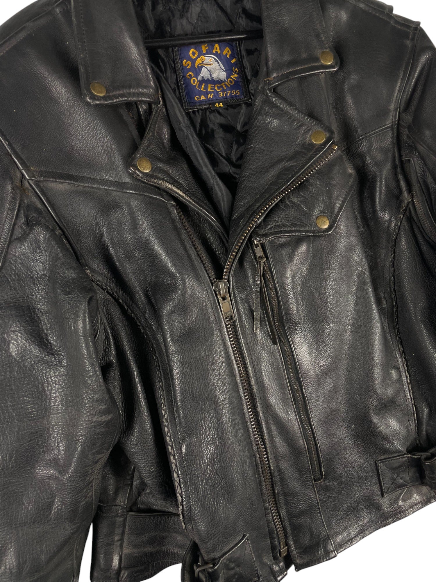 1990s Sofari Biker Leather Jacket