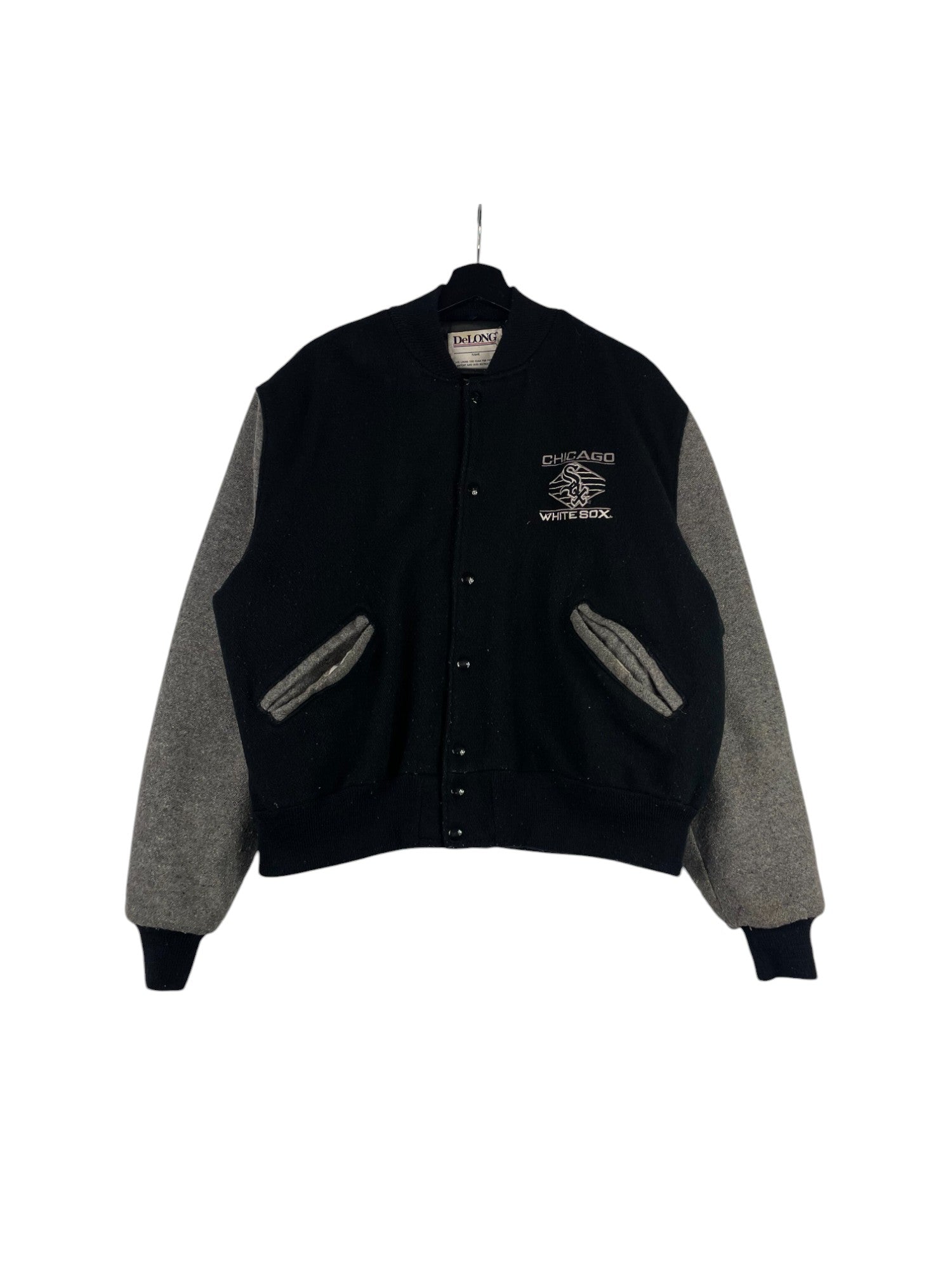 1990s DeLONG White Sox Varsity Jacket