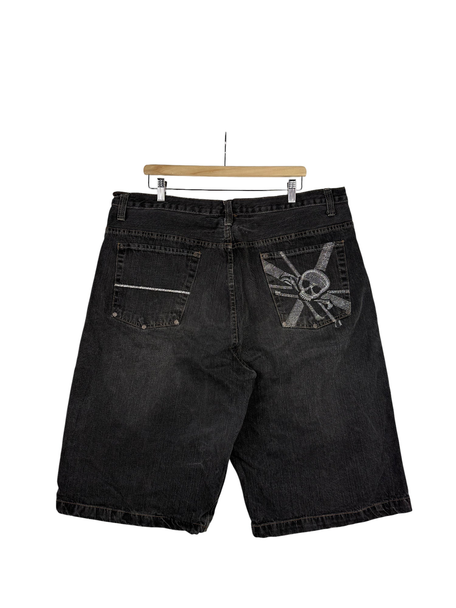 Y2K Embroidered Denim Shorts