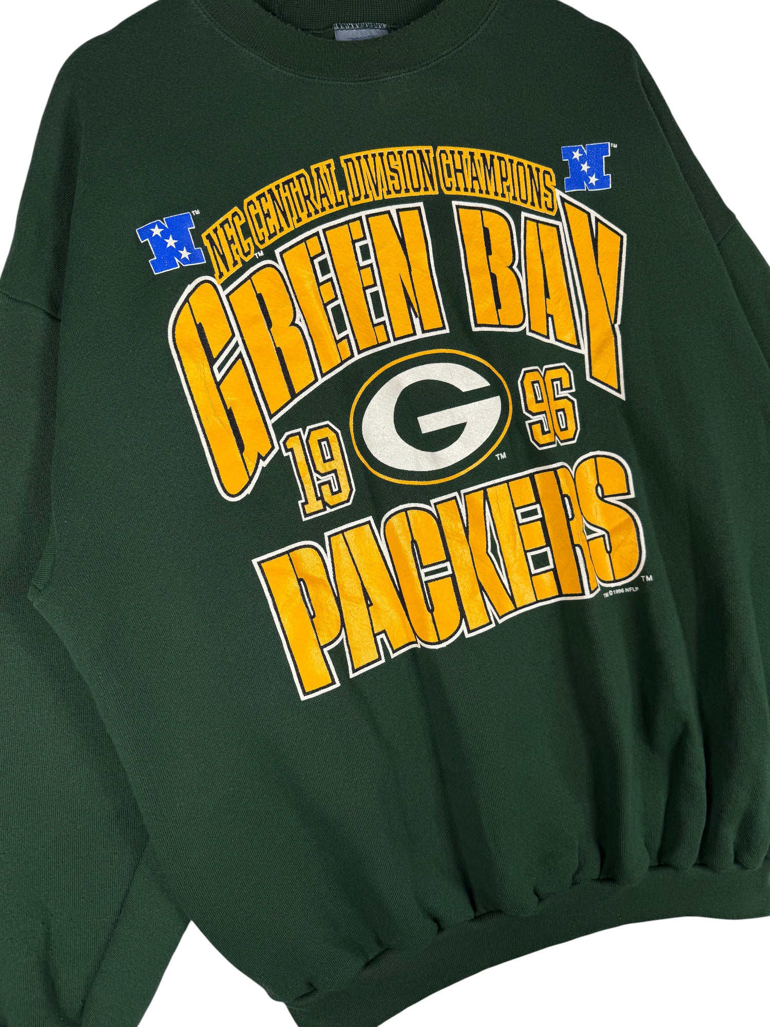 1990s Logo 7 Green Bay Packers Sweatshirt
