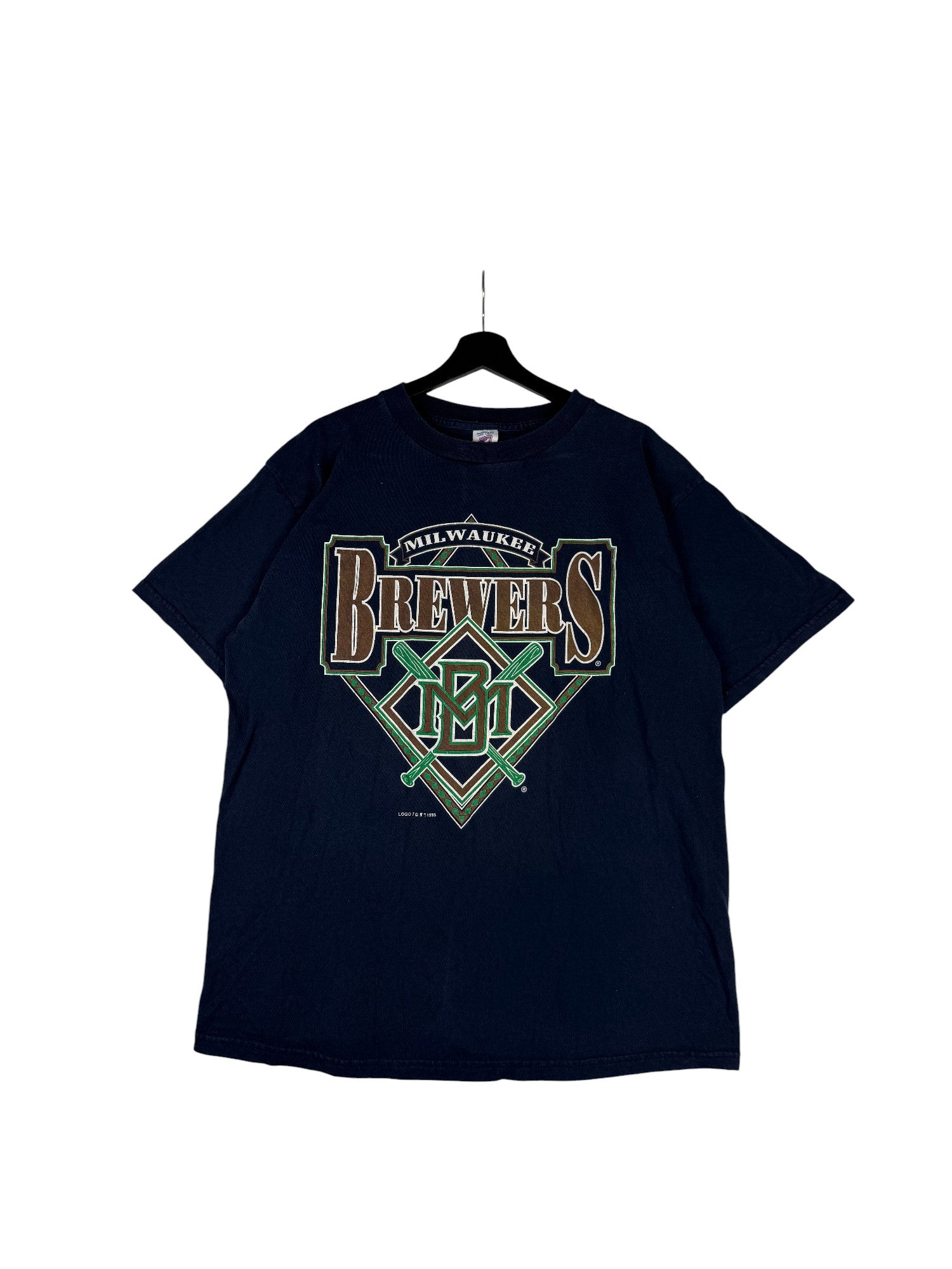 1990s Logo 7 Milwaukee Brewers Tee
