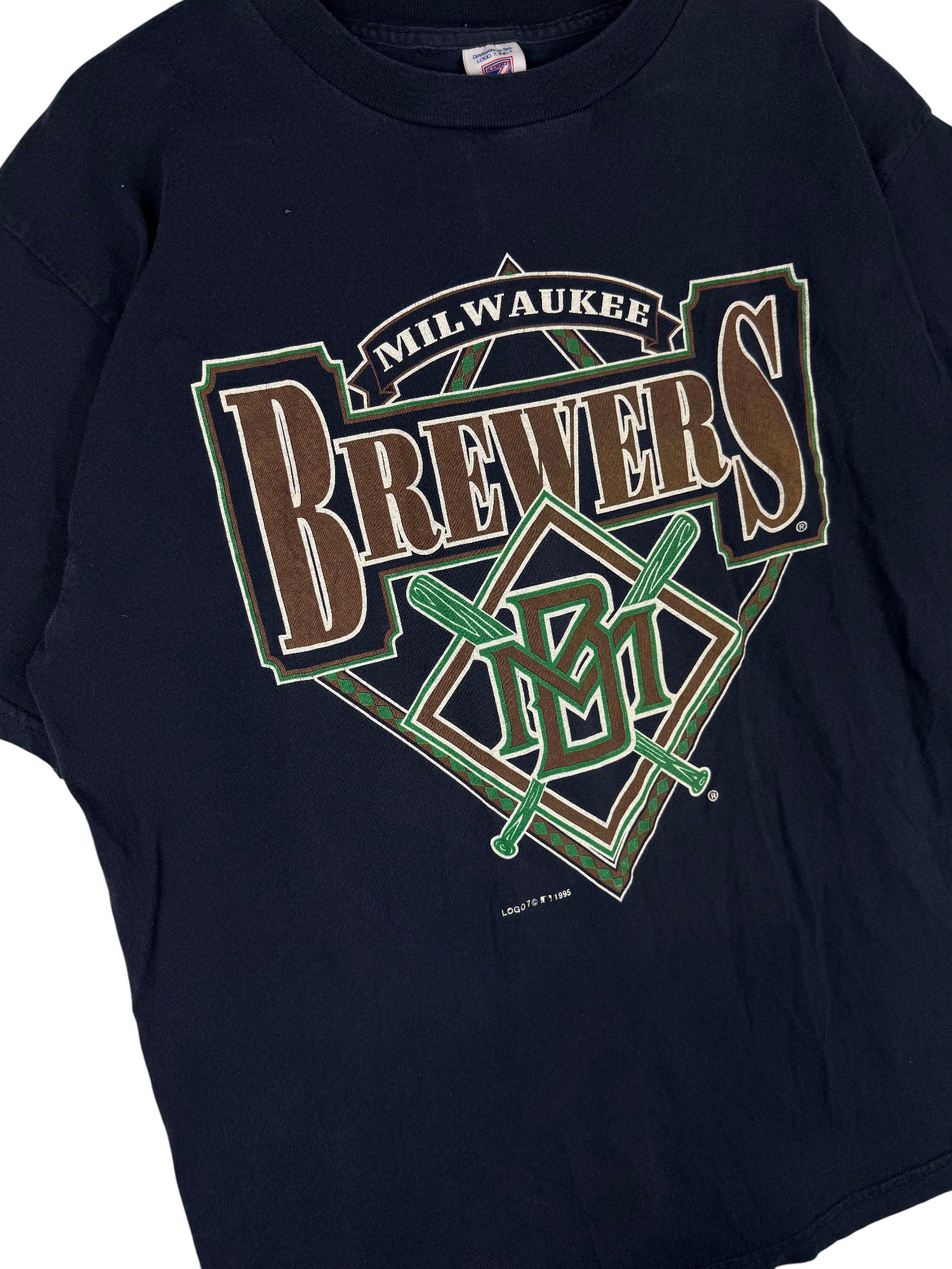 1990s Logo 7 Milwaukee Brewers Tee