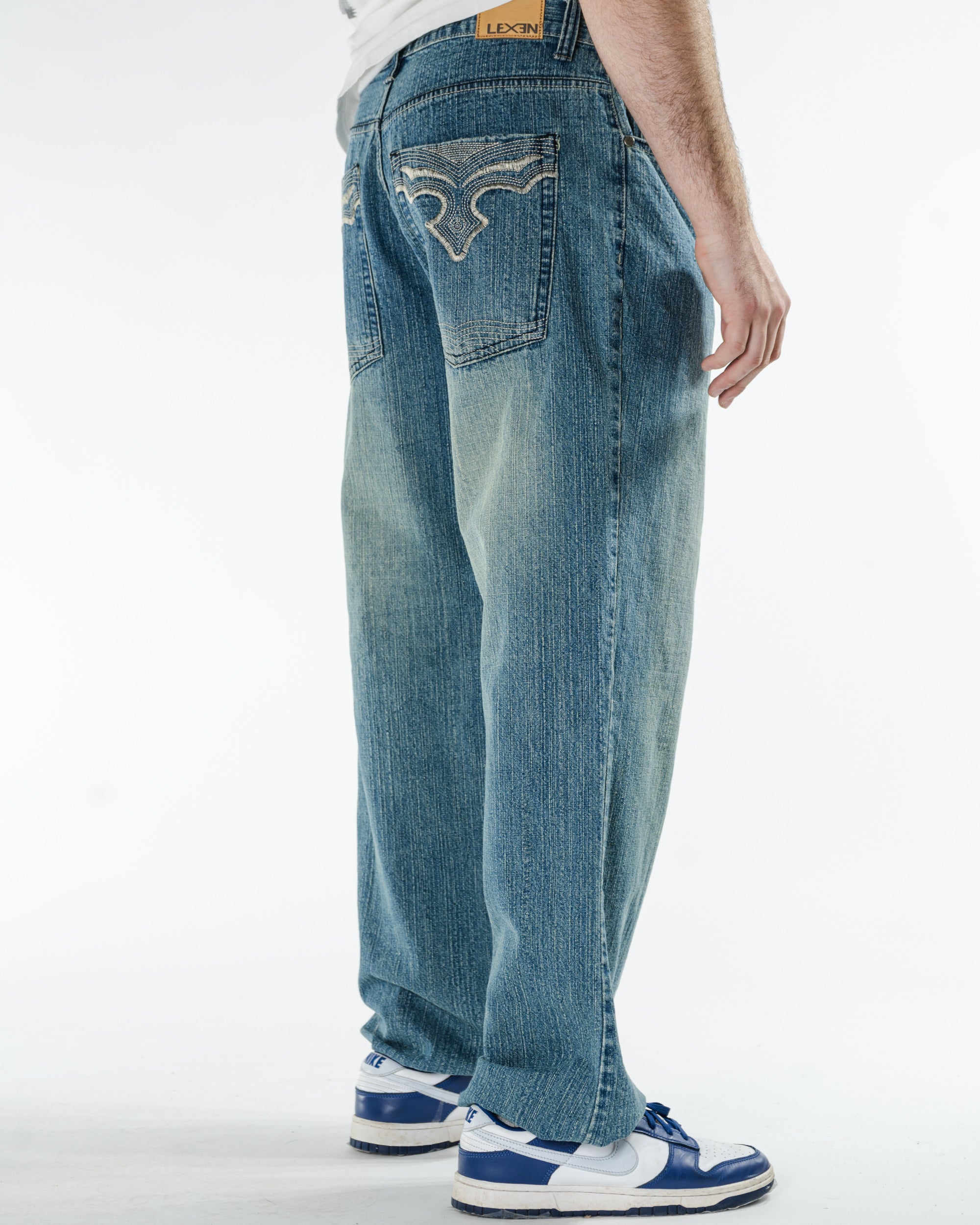 Y2K Lex3n Embroidered Baggy Jeans